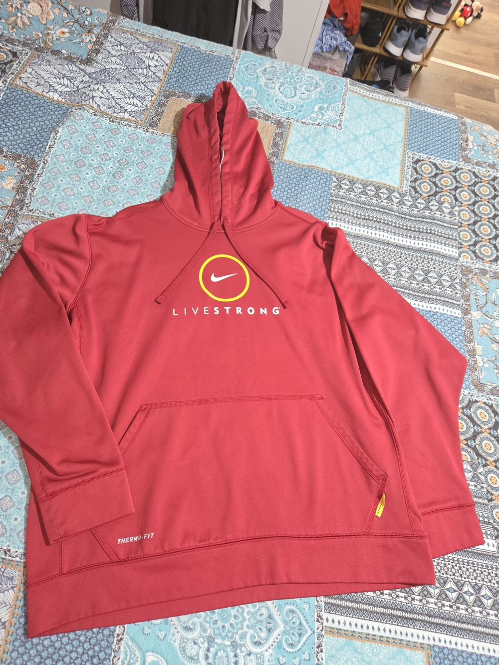 Nike Livestrong Therma-Fit Hoodie Red XXL
